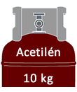 Acetilén gázpalack 10 kg