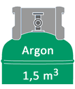Argon gázpalack 1,5 m3