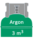 Argon gázpalack 3 m3