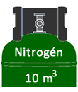 Nitrogén gázpalack 10 m3