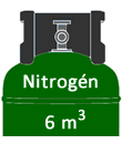 Nitrogén gázpalack 6 m3