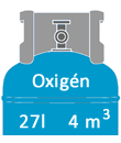 Oxigen gazpalack 27 l 4 m3